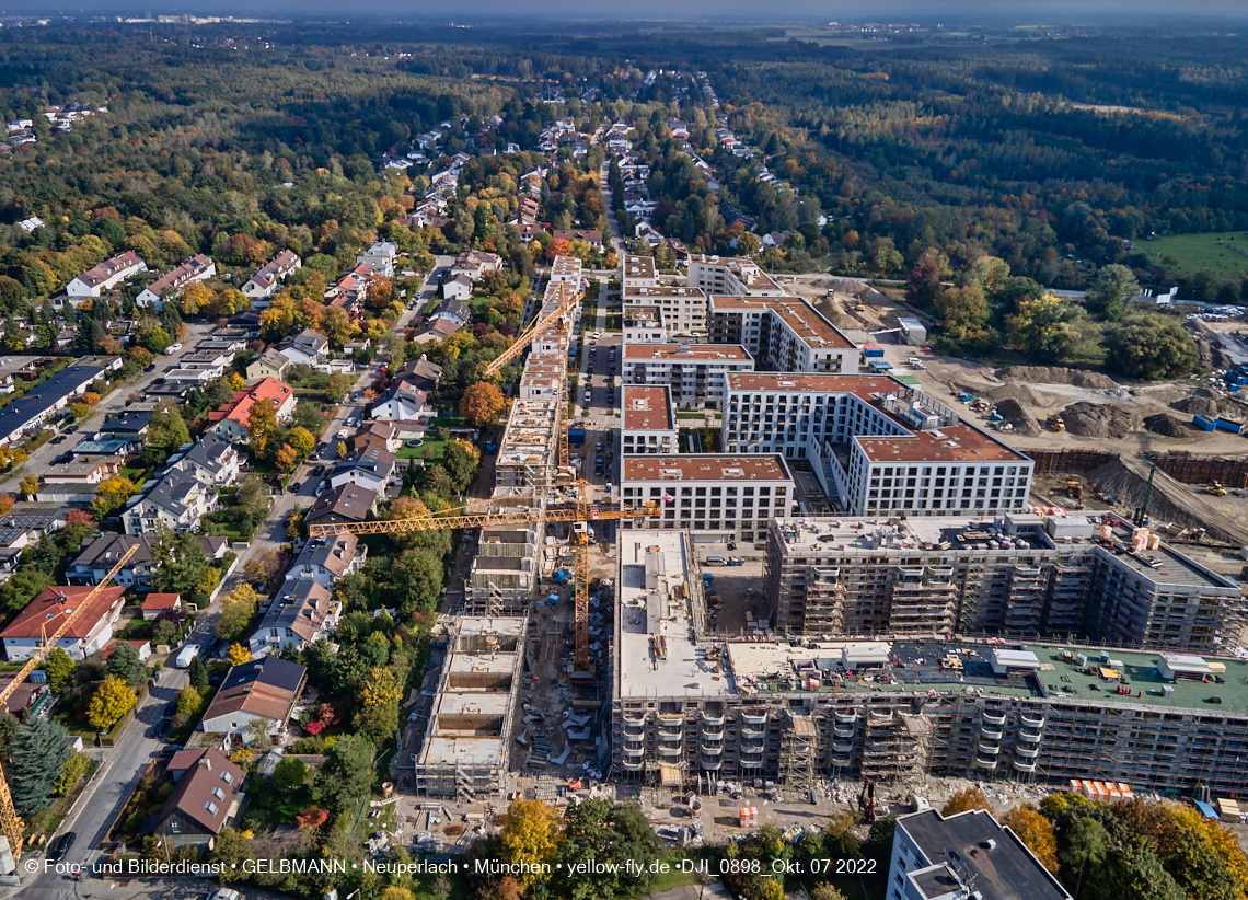 13.10.2022 - Baustelle Alexisquartier und Pandion Verde in Neuperlach 13.10.2022 - Baustelle Alexisquartier und Pandion Verde in Neuperlach